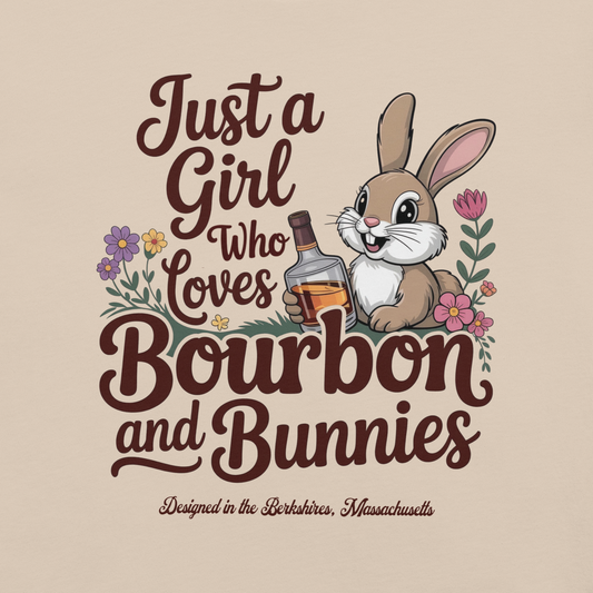Just a Girl Who Likes Bourbon and Bunnies - (Women's Relaxed T-Shirt)