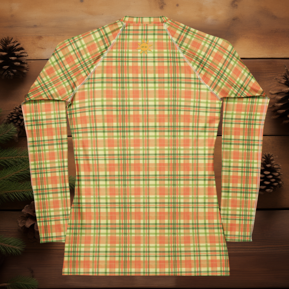 UV Blocking Sun Shirt - Carrot Plaid