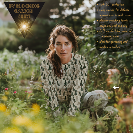 UV Blocking Sun Shirt - Pine Trees