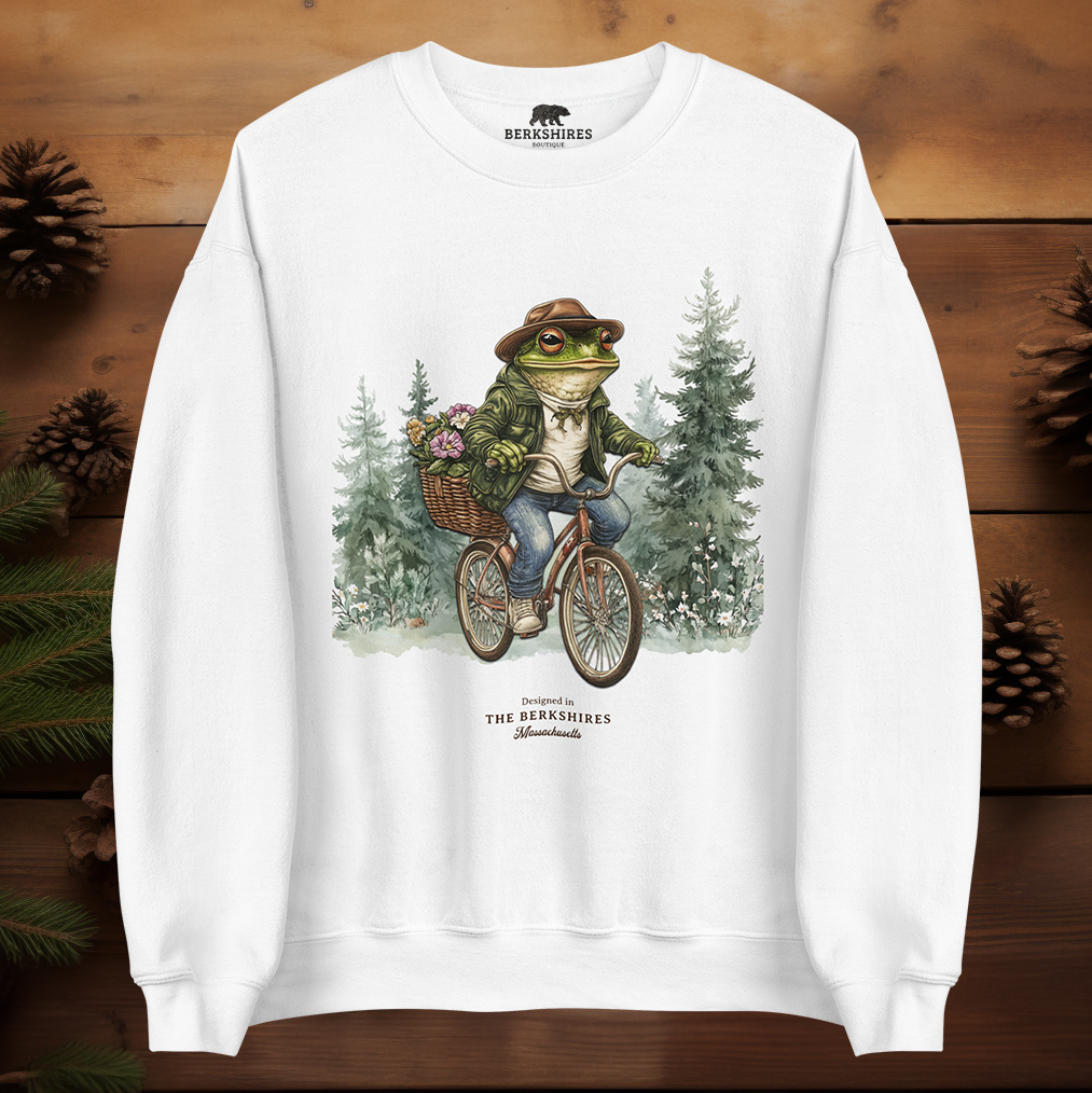 Frog on Bike Sweatshirt