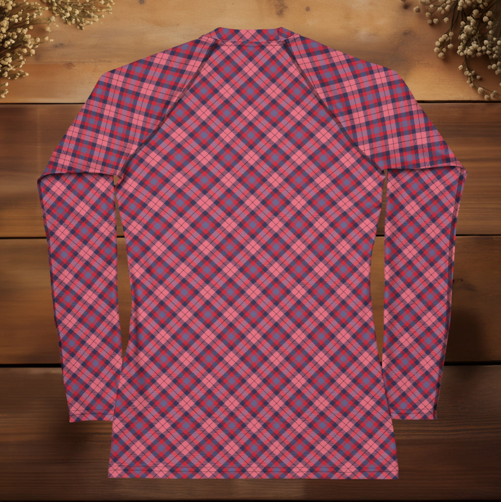 UV Blocking Sun Shirt - Berry Plaid