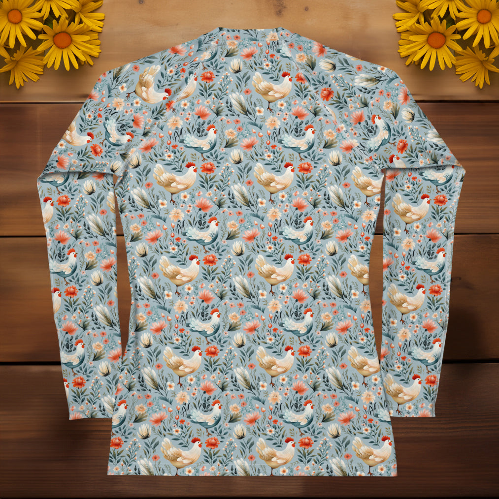 UV Blocking Sun Shirt - Chicken Print