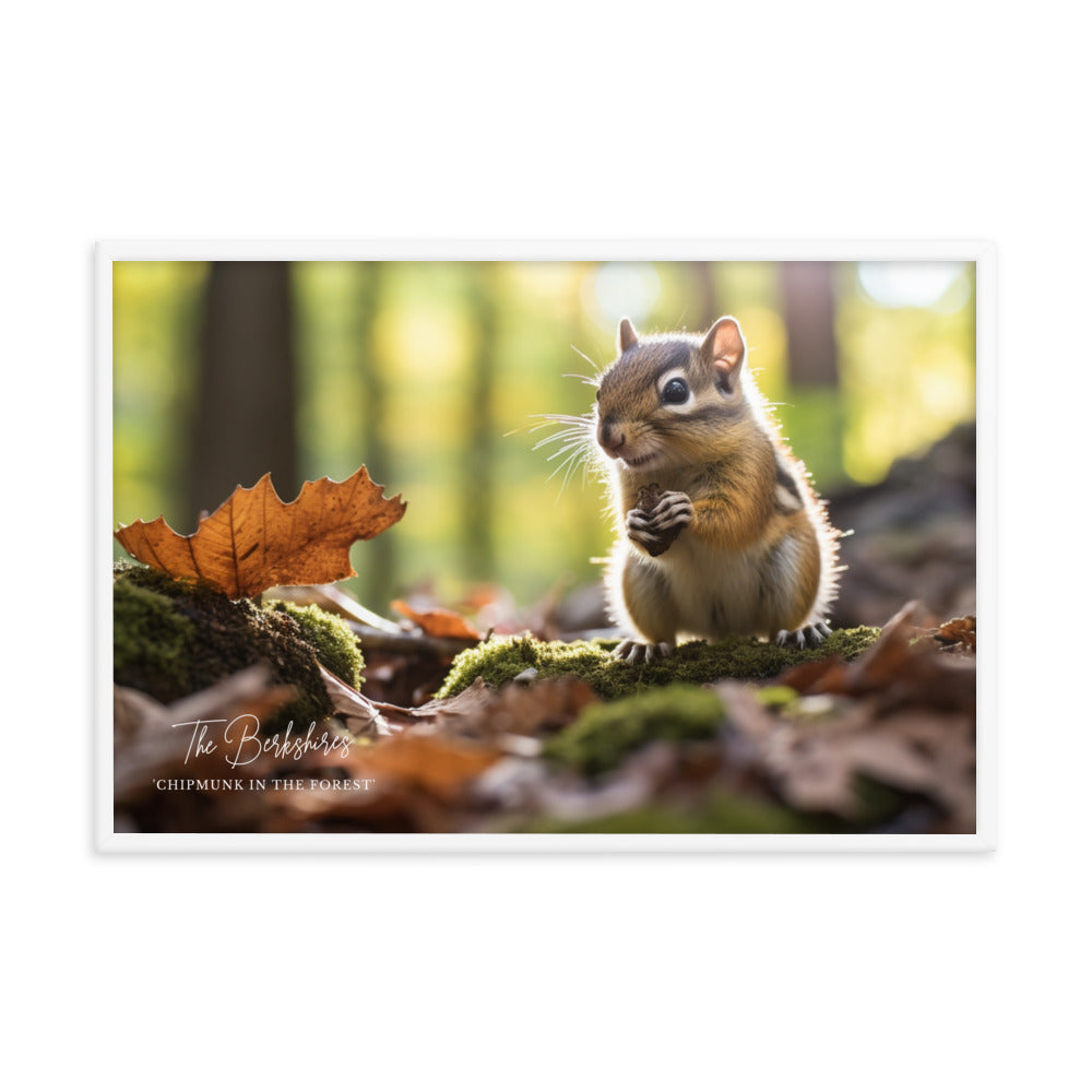 Wall Art: 'Chipmunk in the Forest' Framed Poster