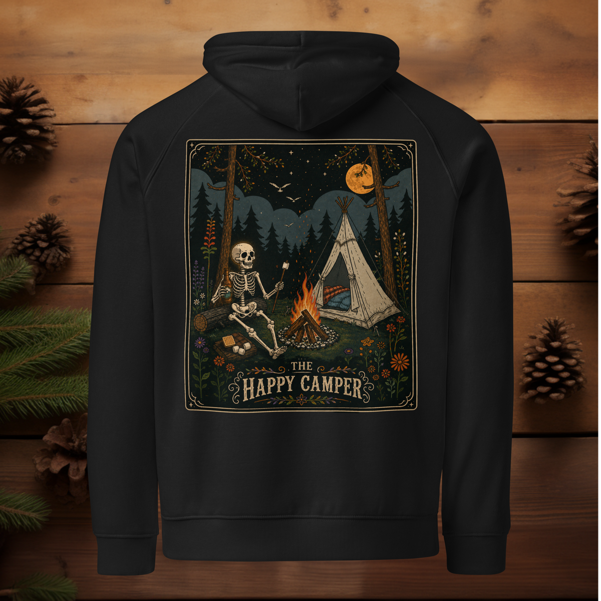 Happy Camper Skeleton Hoodie