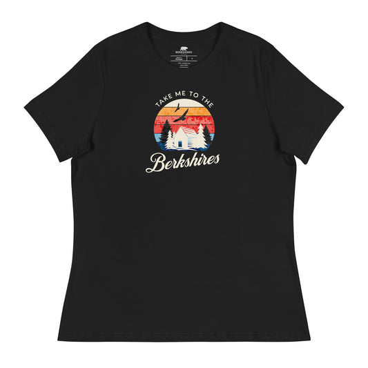 Take Me to the Berkshires Vintage Cabin / Women's Relaxed T-Shirt