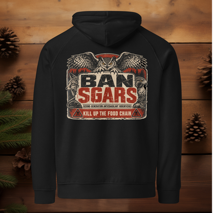 BAN SGARS Wildlife Badge | Unisex eco raglan hoodie