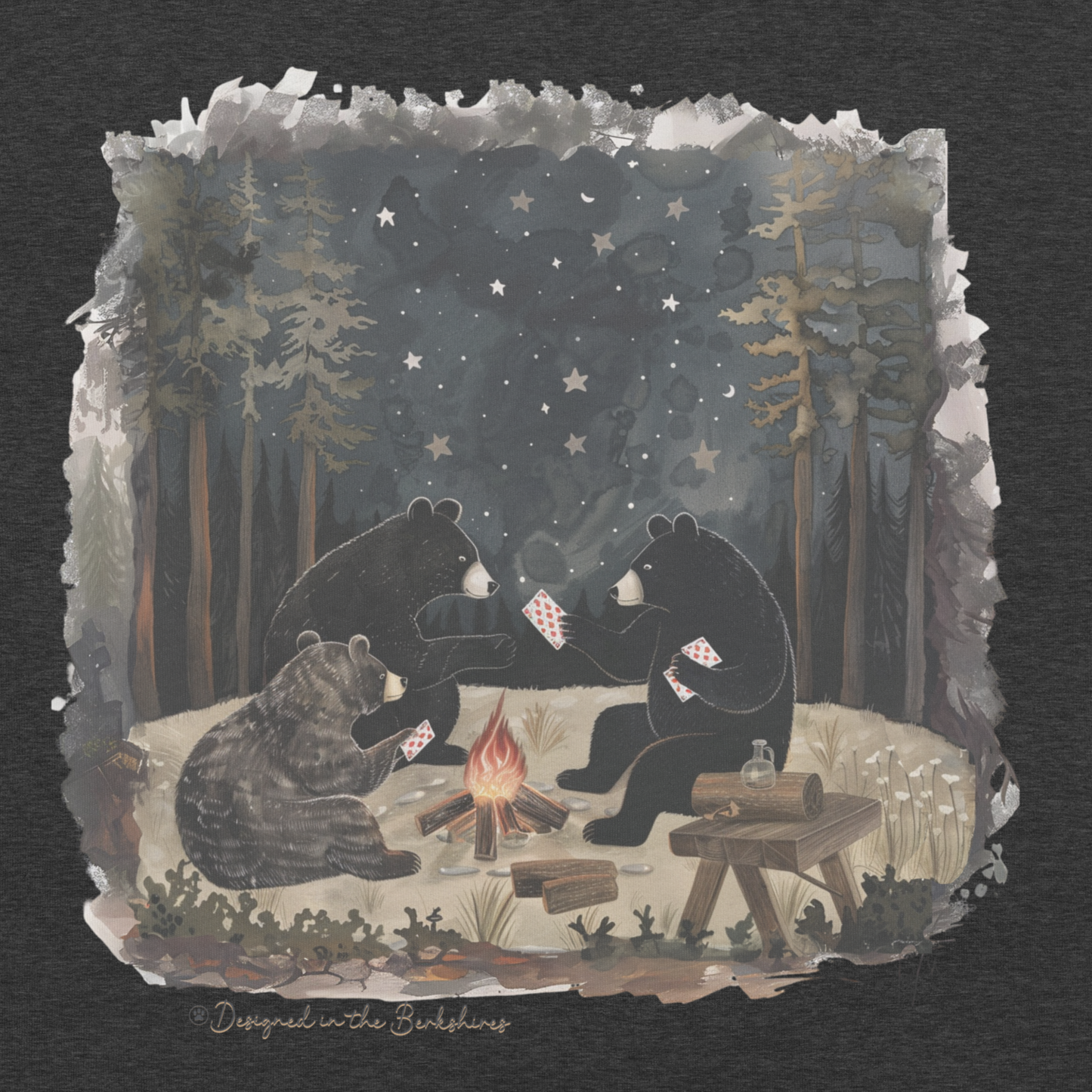 "Bears Playing Cards" Tee