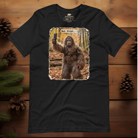 Bigfoot Taking a Selfie in the Woods