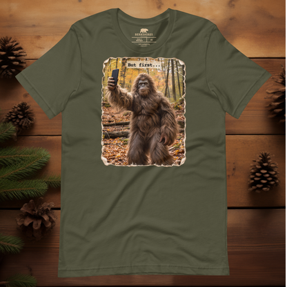 Bigfoot Taking a Selfie in the Woods
