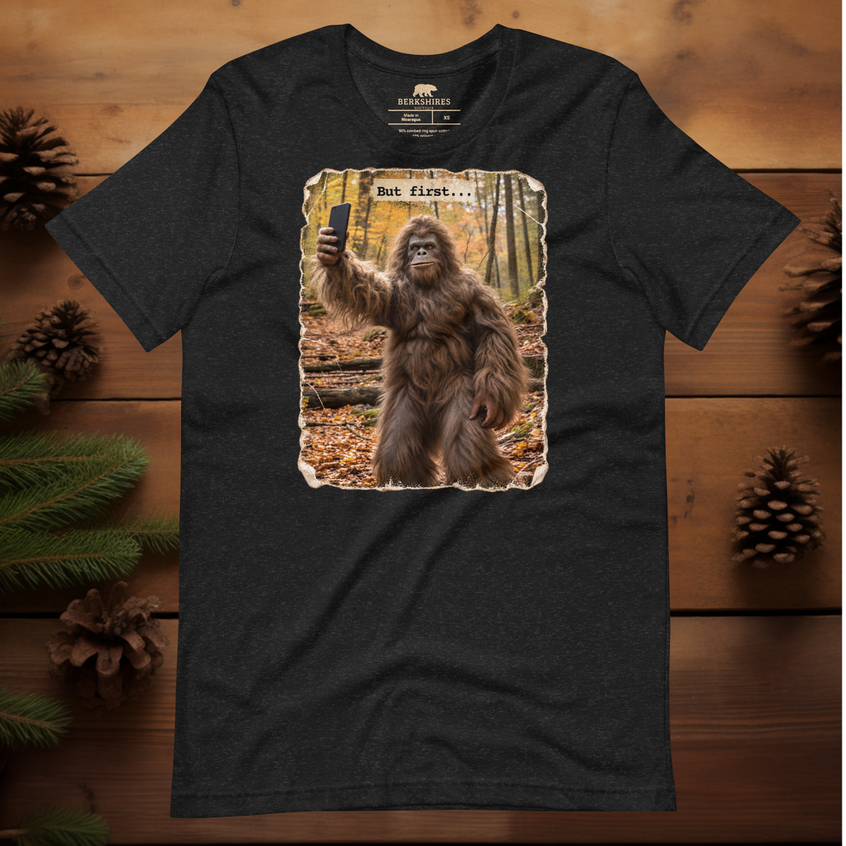 Bigfoot Taking a Selfie in the Woods