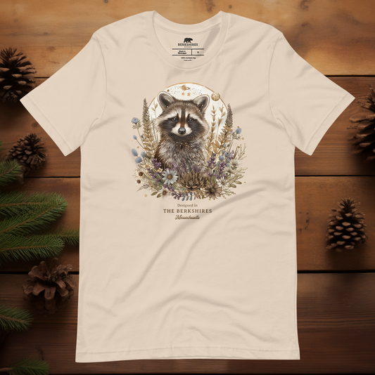 Raccoon and Wildflowers