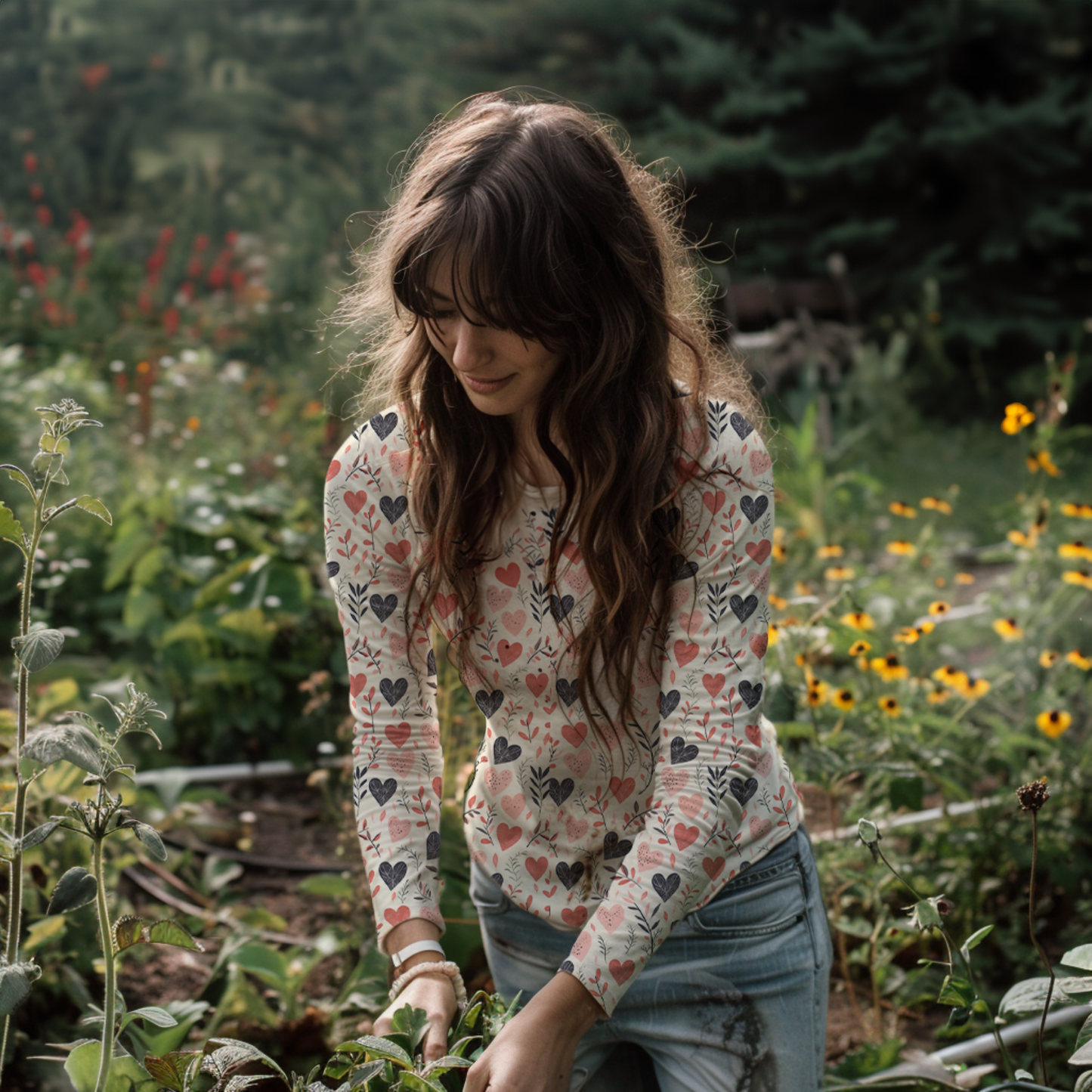 UV Blocking Garden Shirt - Country Hearts