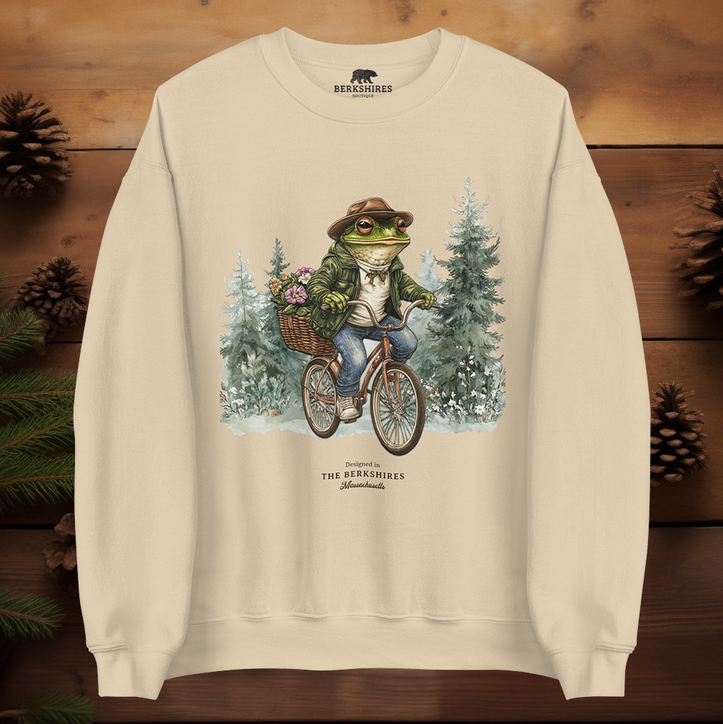 Frog on Bike Sweatshirt