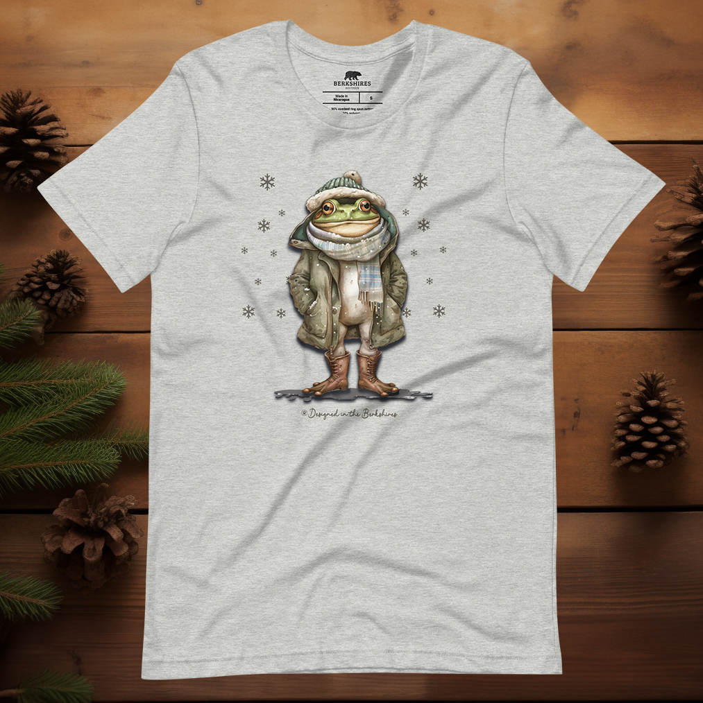 "Frog in the Winter" Tee - Snowflakes