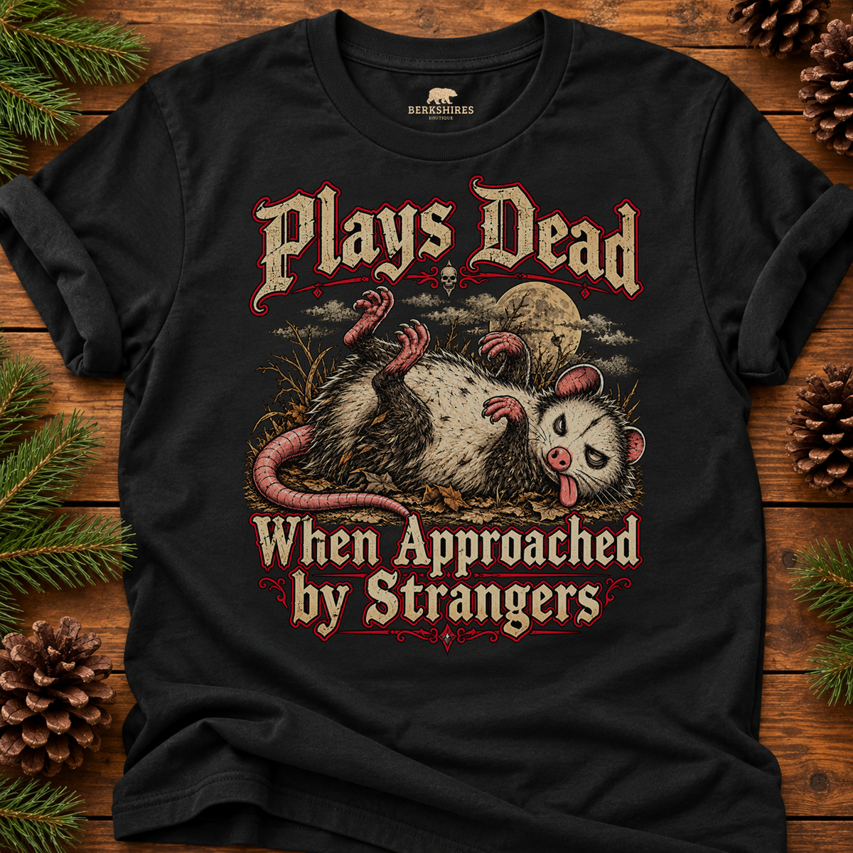 Plays Dead When Approached by Strangers (Opossum)