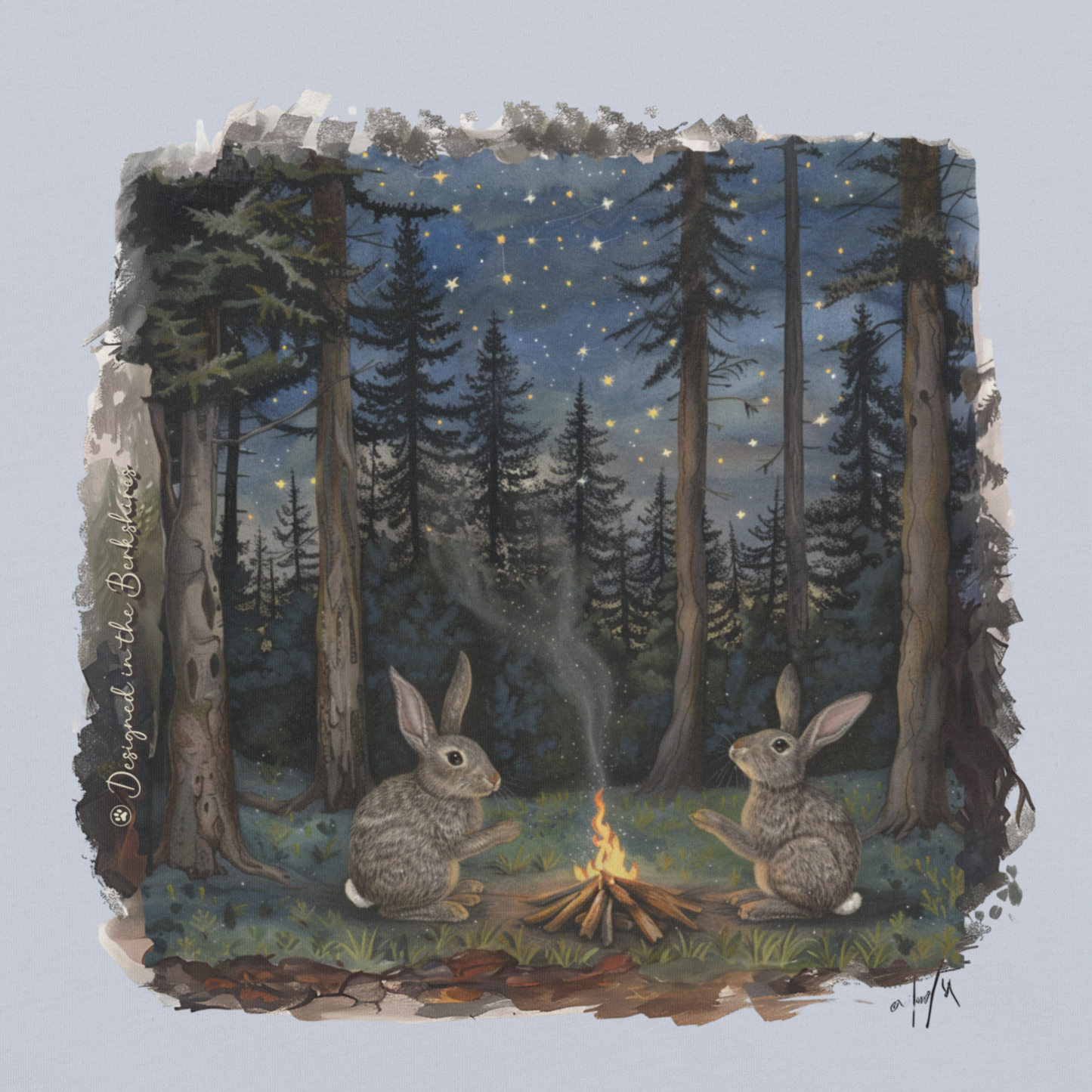 "Rabbits by a Campfire" Tee