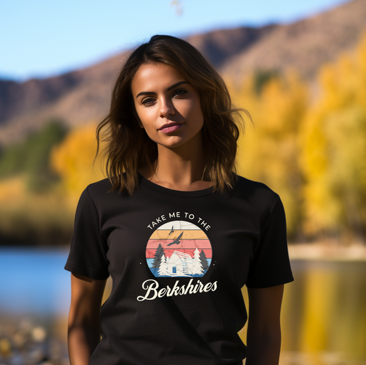 Take Me to the Berkshires Vintage Cabin / Women's Relaxed T-Shirt