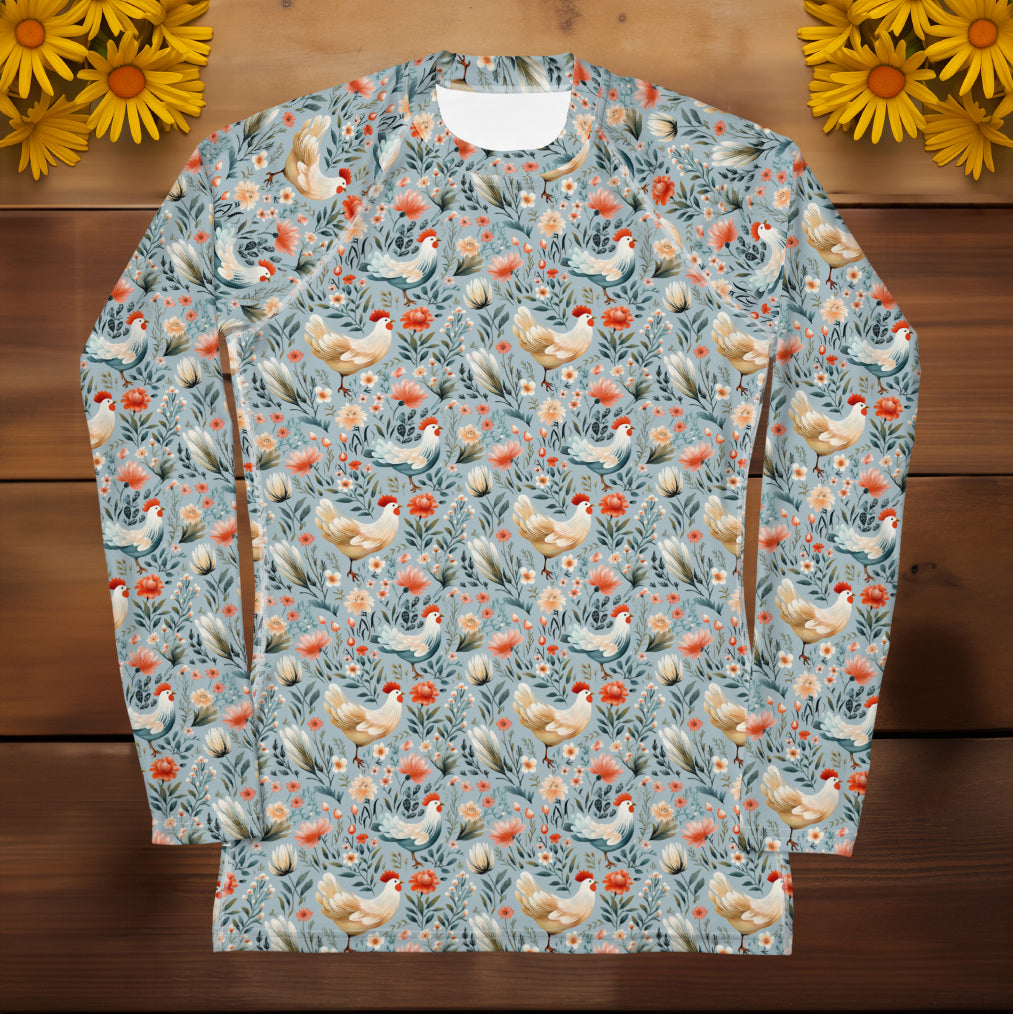 UV Blocking Garden Shirt - Chicken Print