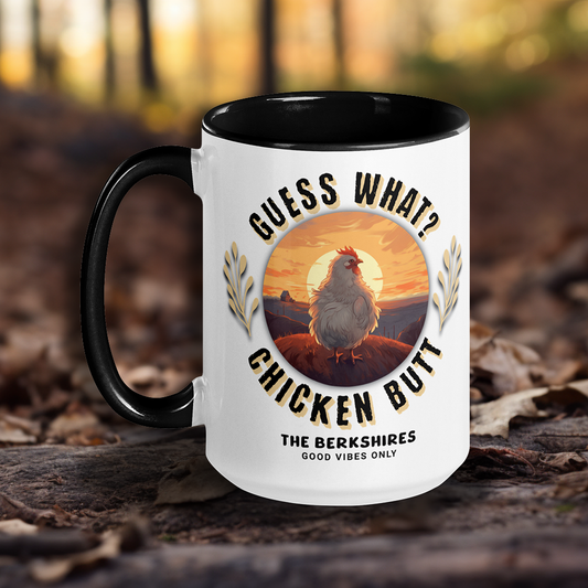 Guess What? Chicken Butt Mug with Color Inside (15oz)