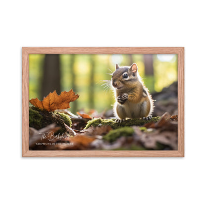 Wall Art: 'Chipmunk in the Forest' Framed Poster