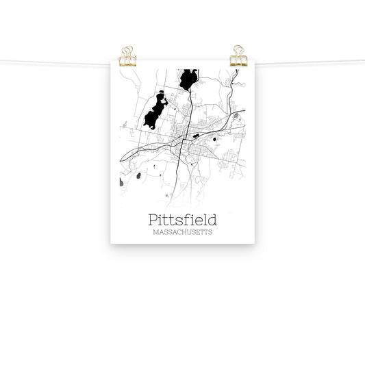 Wall Art: Pittsfield Map Unframed