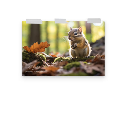Wall Art: 'Chipmunk in the Forest' Poster
