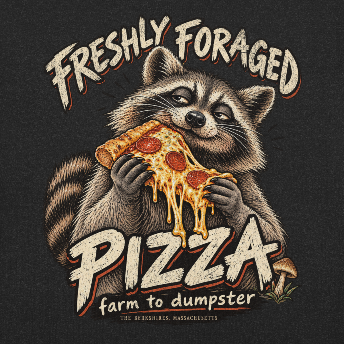 Raccoon with Pizza