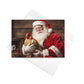 Winter Wonderland Greeting Card: 'Santa On The Farm'