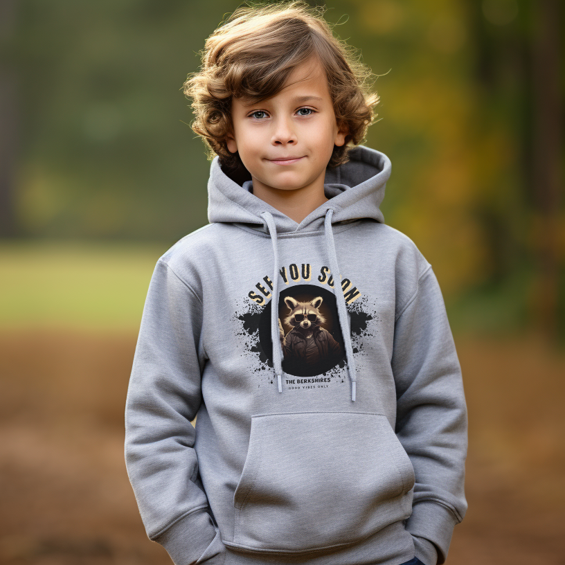 See You Soon Racoon / Kids Fleece Hoodie