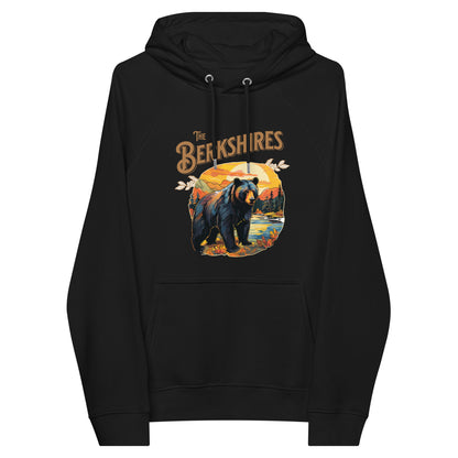 Berkshires Black Bear Unisex eco raglan hoodie