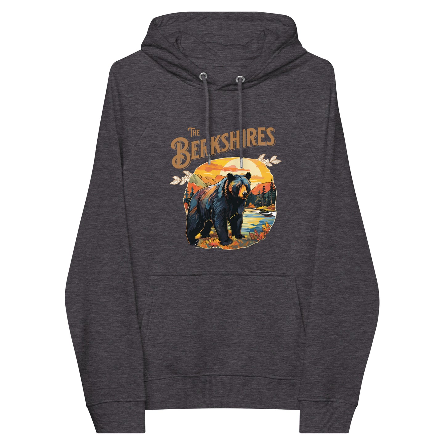 Berkshires Black Bear Unisex eco raglan hoodie