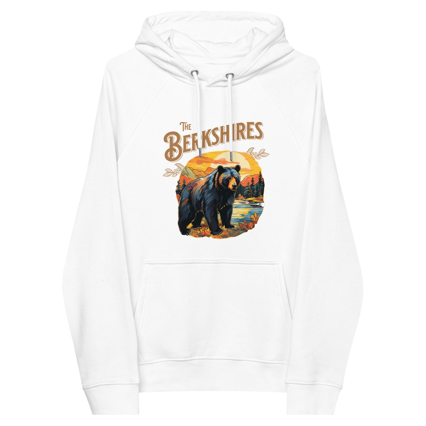 Berkshires Black Bear Unisex eco raglan hoodie