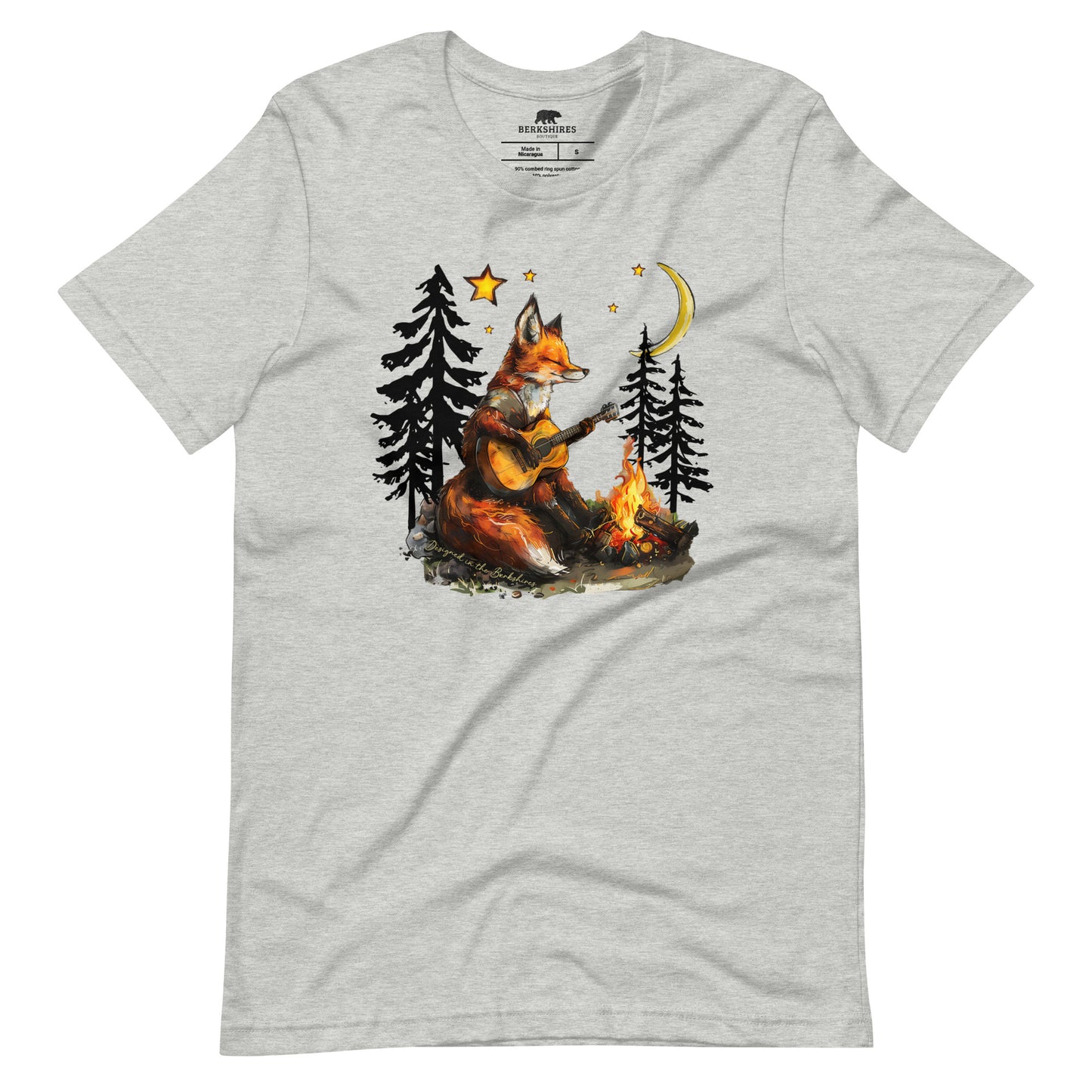 "Fox Playing Guitar by a Campfire" Tee