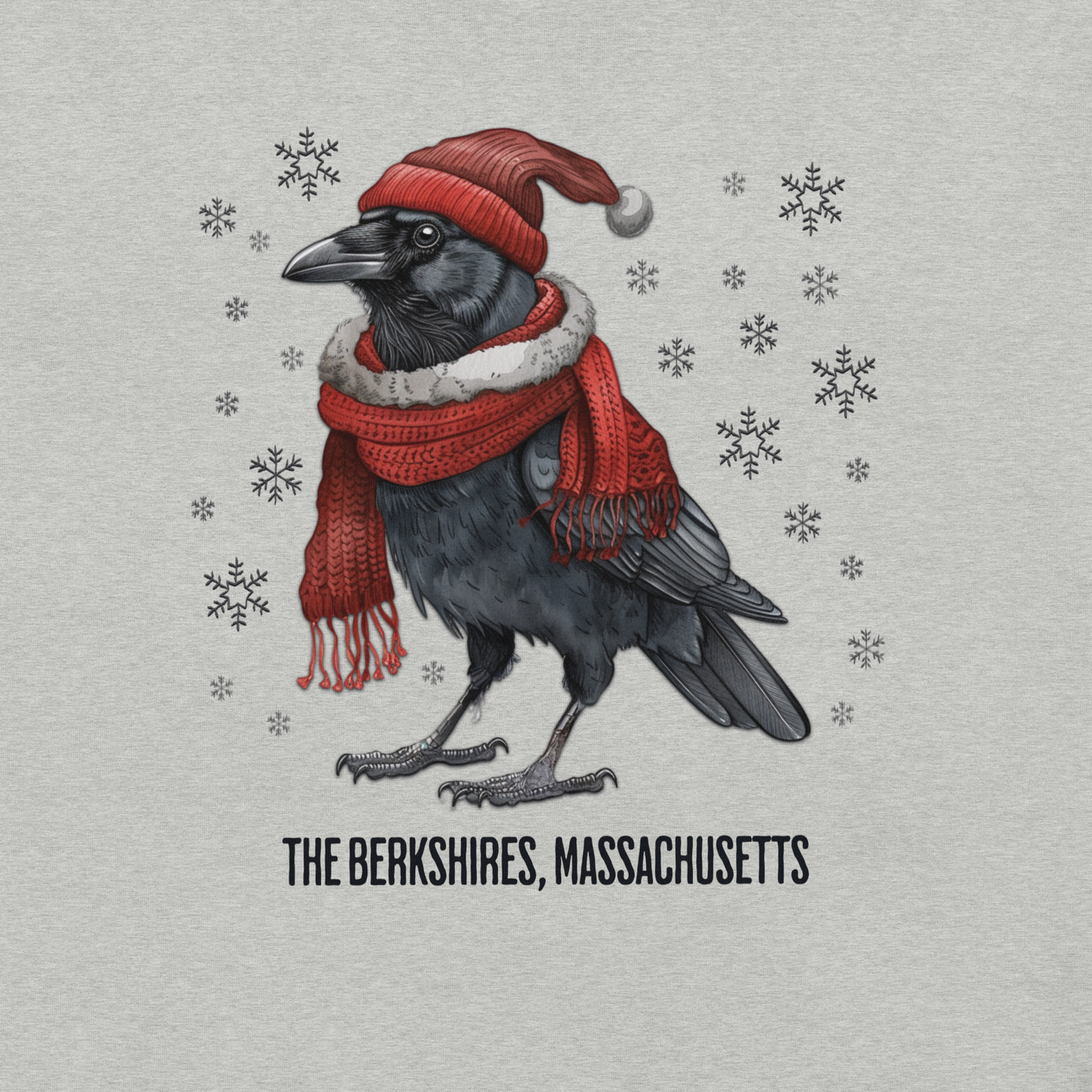 Holiday Crow, Red Scarf