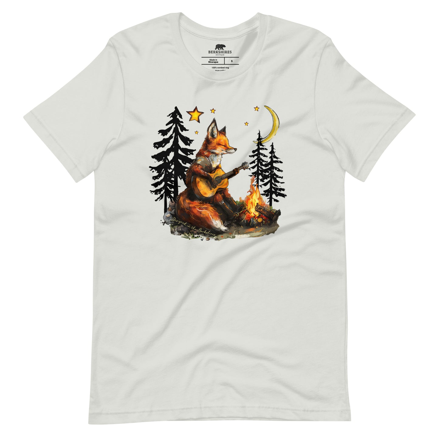 "Fox Playing Guitar by a Campfire" Tee