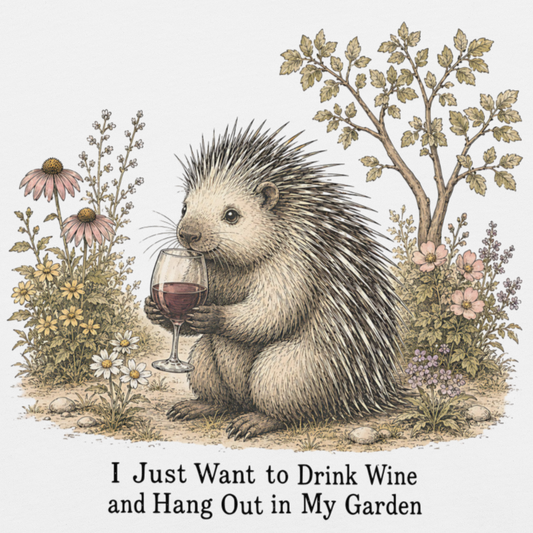 Vintage Porcupine in the Garden | Women's V-Neck